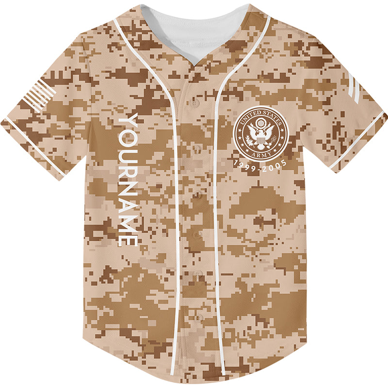 Custom Camo Some People Wonder All Their Lives If They've Made A Difference Veterans Don't Have That Problem Flag U.S. Army Military Corporal Rank Name Veterans Day Baseball Jersey | Father's Day Gifts