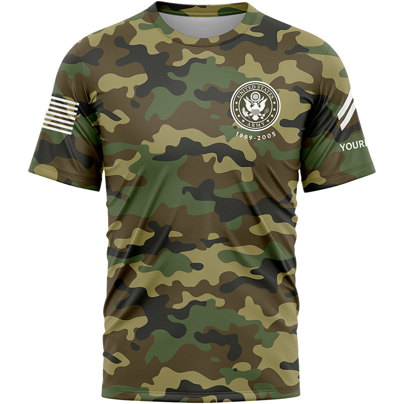 Custom Camo Some People Wonder All Their Lives If They've Made A Difference Veterans Don't Have That Problem Flag U.S Army Military Rank Corporal Name Veterans Day T-Shirt | Father's Day Gifts