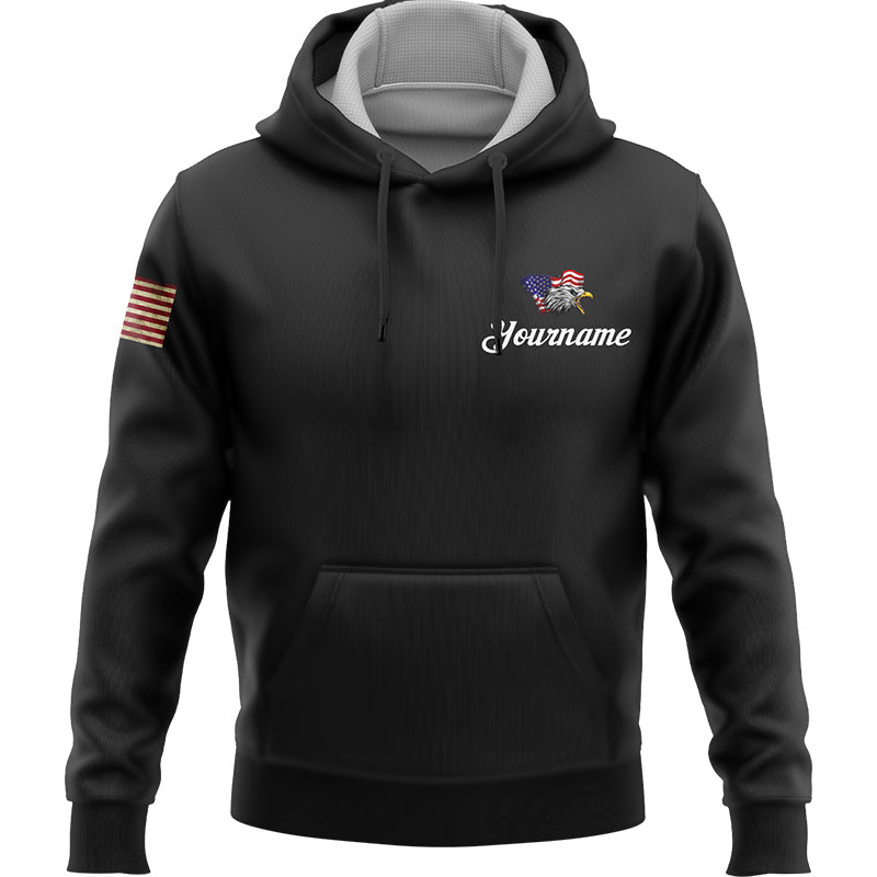 American By Birth Patriot By Choice Custom Black American Patriot Name Hoodie