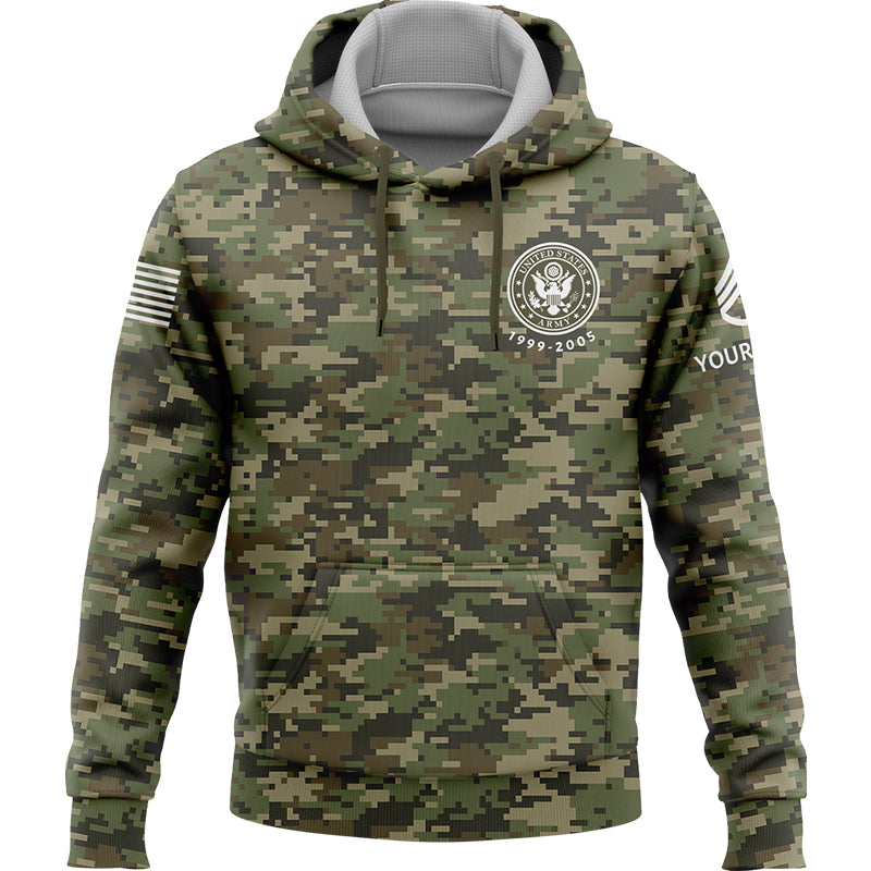 Custom Camo Some People Wonder All Their Lives If They've Made A Difference Veterans Don't Have That Problem Flag U.S. Army Military Staff Sergeant Rank Name Veterans Day Hoodie | Father's Day Gifts