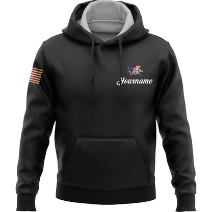 American By Birth Patriot By Choice Custom Black American Patriot Name Hoodie
